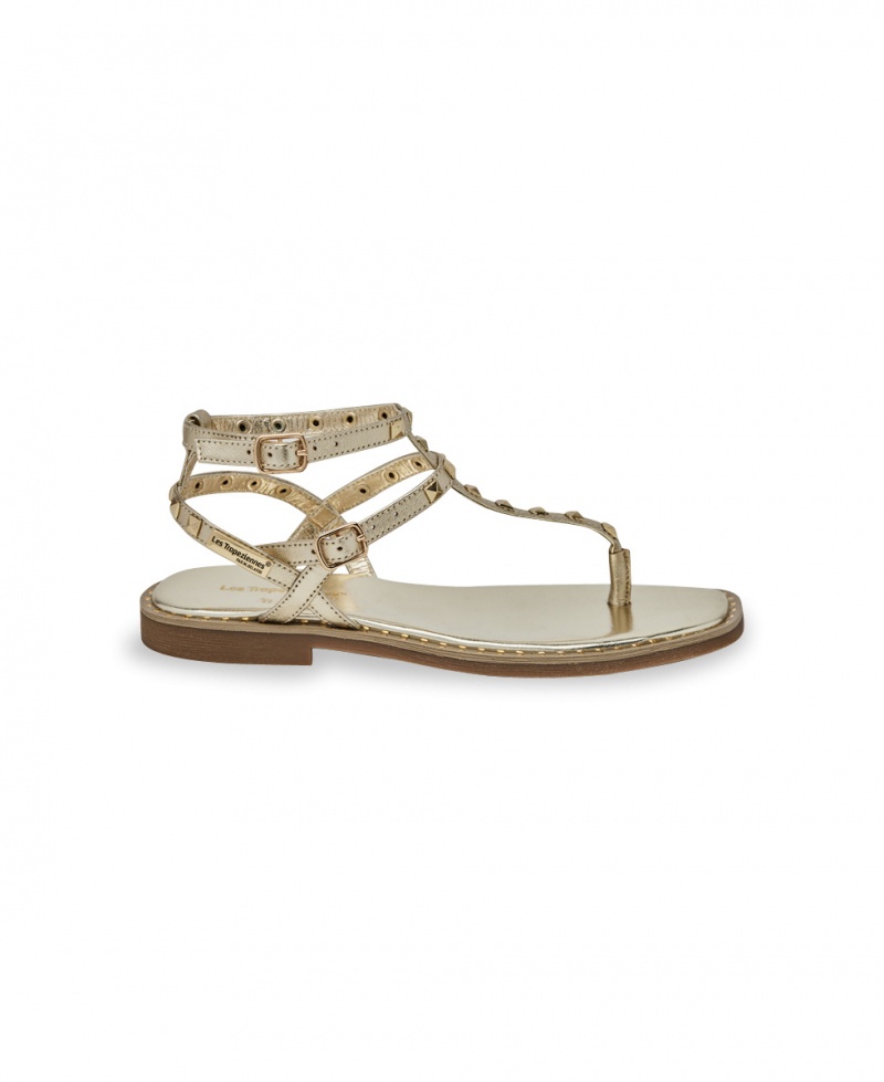 Sandales à entre-doigts Les Tropeziennes CORAZE Ankle-strap Doré Femme|MMJY-68632444